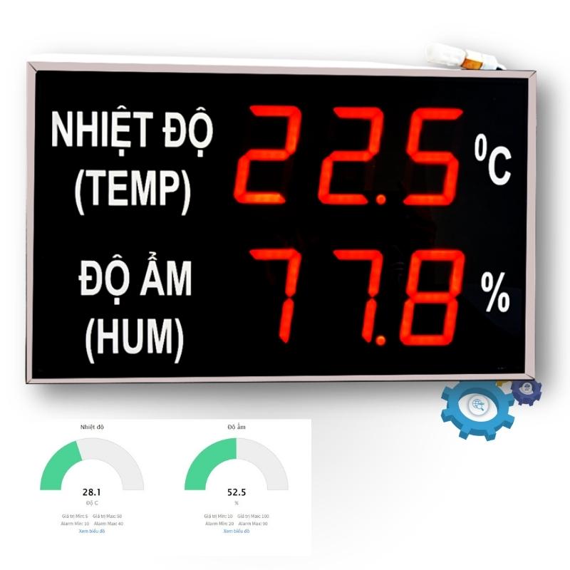 bảng led nhiệt độ độ ẩm giám sát online